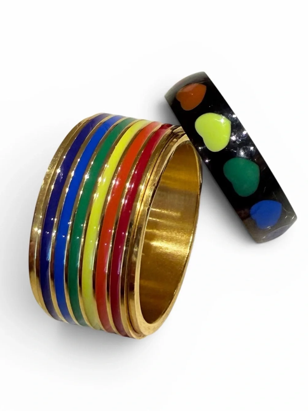 2 Rainbow Pride Rings Sizes 10 & 11.